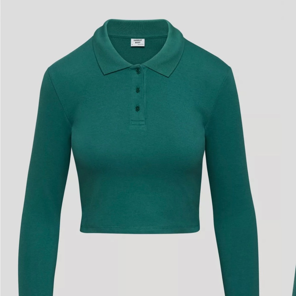 Aritzia Sunday Best Hugo Long-sleeve in Dark Ivy Green XS